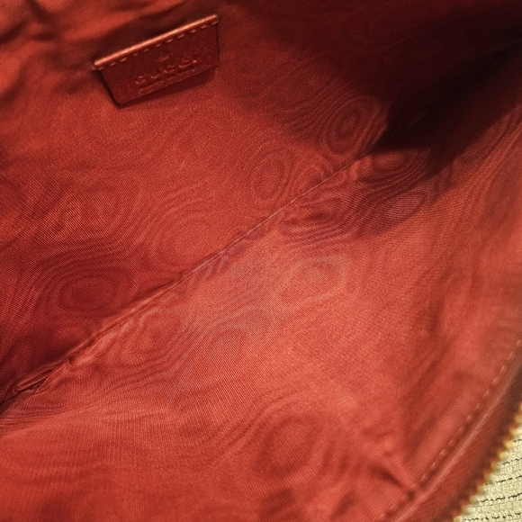 Gucci Web Stripe Canvas Zip Pouch Clutch - Picture 5 of 9